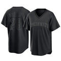 Cincinnati Reds #28 Eugenio Su¨¢rez Player Black HeidiMiller T-shirt Game Home Stitched Jerseys