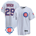Chicago Cubs #29 Michael Busch Player White HeidiMiller 150th Anniversary Home Game Stitched Jerseys