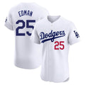 Los Angeles Dodgers #25 Tommy Edman Player Gold White HeidiMiller Limited Elite Home Stitched Jerseys