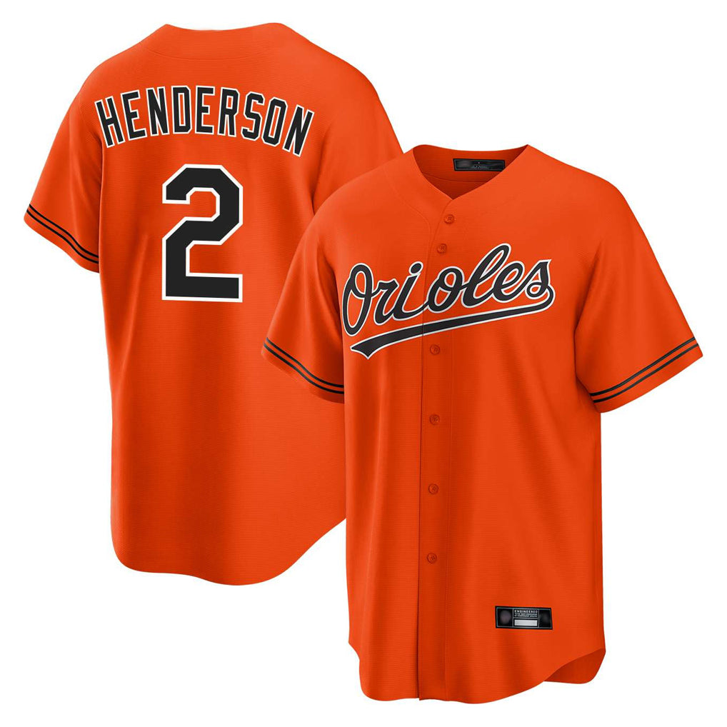 Baltimore Orioles #2 Gunnar Henderson Player Orange HeidiMiller Home Game Stitched Jerseys