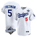 Los Angeles Dodgers #5 Freddie Freeman Player White HeidiMiller World Series Limited Home Stitched Jerseys