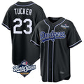 Los Angeles Dodgers #23 Kyle Tucker Player Black HeidiMiller World Series Carbon Limited Home Stitched Jerseys