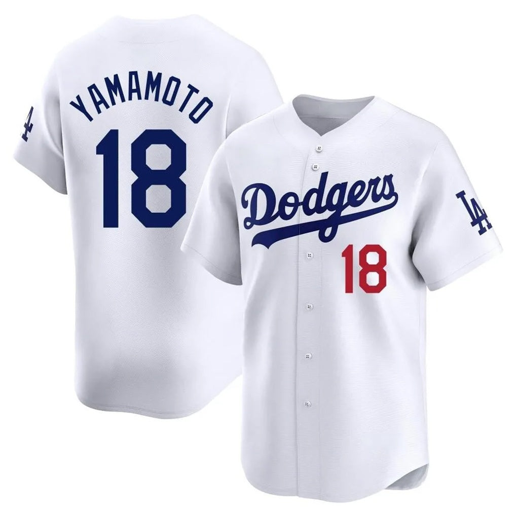 Los Angeles Dodgers #18 Yoshinobu Yamamoto Player White HeidiMiller Limited Home Stitched Jerseys