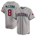 Arizona Diamondbacks #8 James McCann Player Gray HeidiMiller Road Limited Home Game Stitched Jerseys