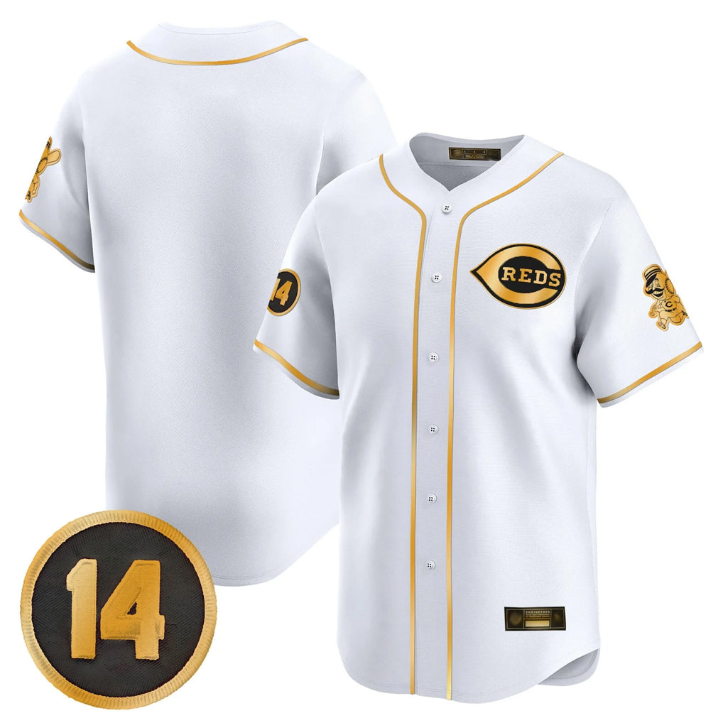 Cincinnati Reds Blank Player White-Gold HeidiMiller Vapor Premier Limited Home Stitched Jerseys