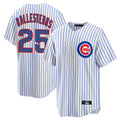 Chicago Cubs #25 Moises Ballesteros Player White HeidiMiller Game Home Stitched Jerseys
