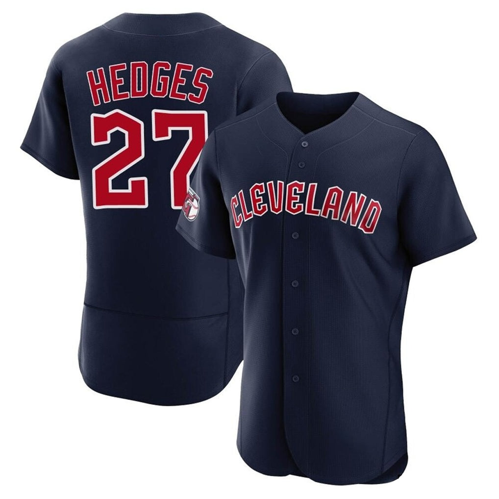 Cleveland Guardians #27 Austin Hedges Player Navy HeidiMiller Limited Elite Home Stitched Jerseys