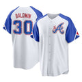 Atlanta Braves #30 Drake Baldwin Player White HeidiMiller City Connect Home Game Stitched Jerseys
