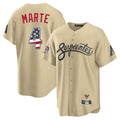 Arizona Diamondbacks #4 Ketel Marte Player Tan HeidiMiller USA 250 Fourth of July Home Game Stitched Jerseys