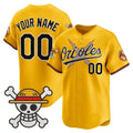 Custom Baltimore Orioles x One Piece Gold HeidiMiller Vapor Premier Limited Jersey - Stitched