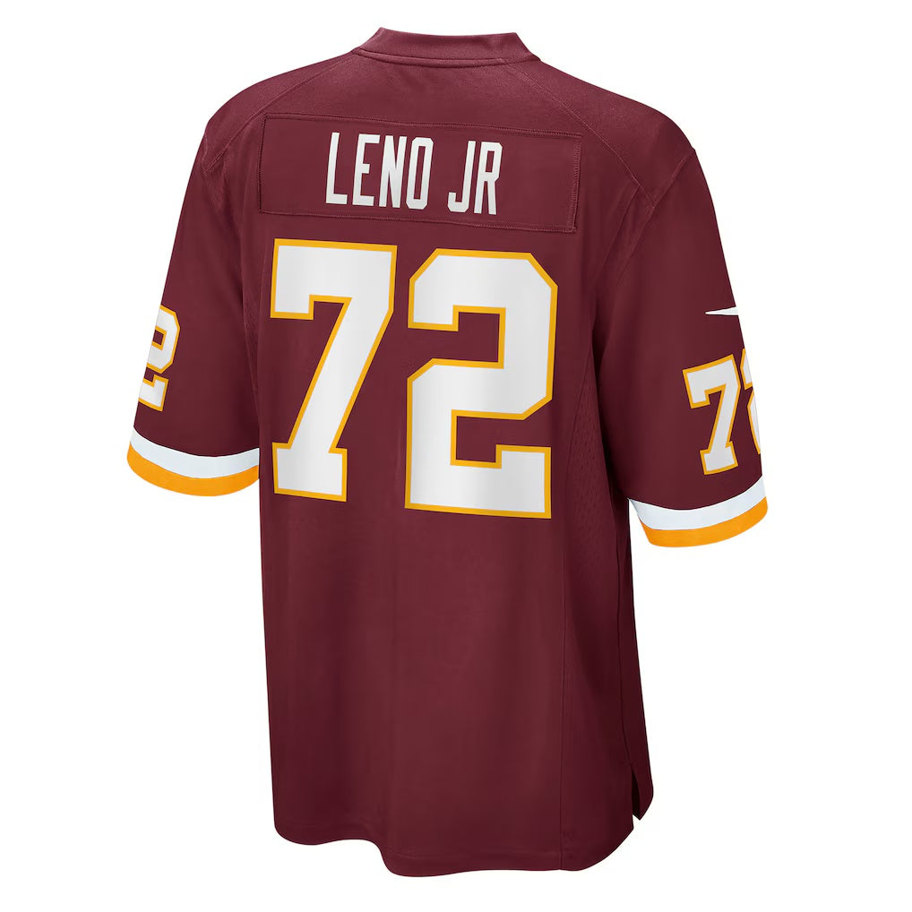 W.Football Team #72 Charles Leno Jr. Burgundy HeidiMiller Game Jersey
