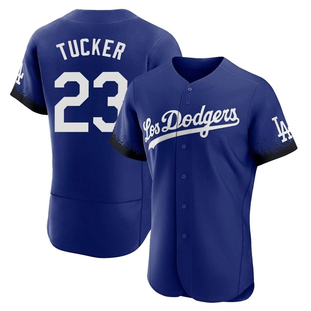 Los Angeles Dodgers #23 Kyle Tucker Player Royal HeidiMiller City Connect Elite Home Stitched Jerseys