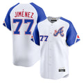 Atlanta Braves #77 Joe Jimenez Player White HeidiMiller City Connect Limited Home Game Stitched Jerseys
