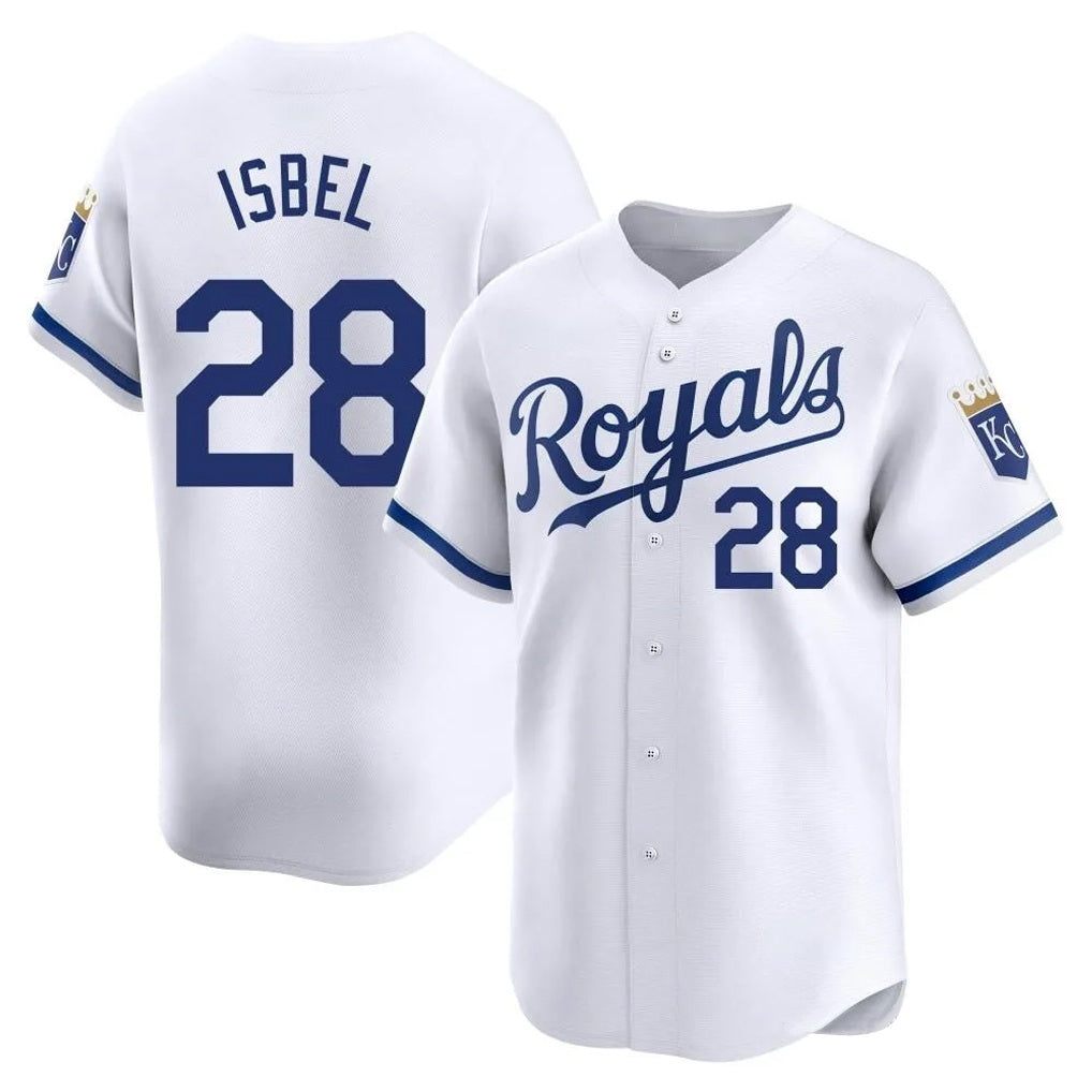 Kansas City Royals #28 Kyle Isbel Player White HeidiMiller Alt Limited Home Stitched Jerseys