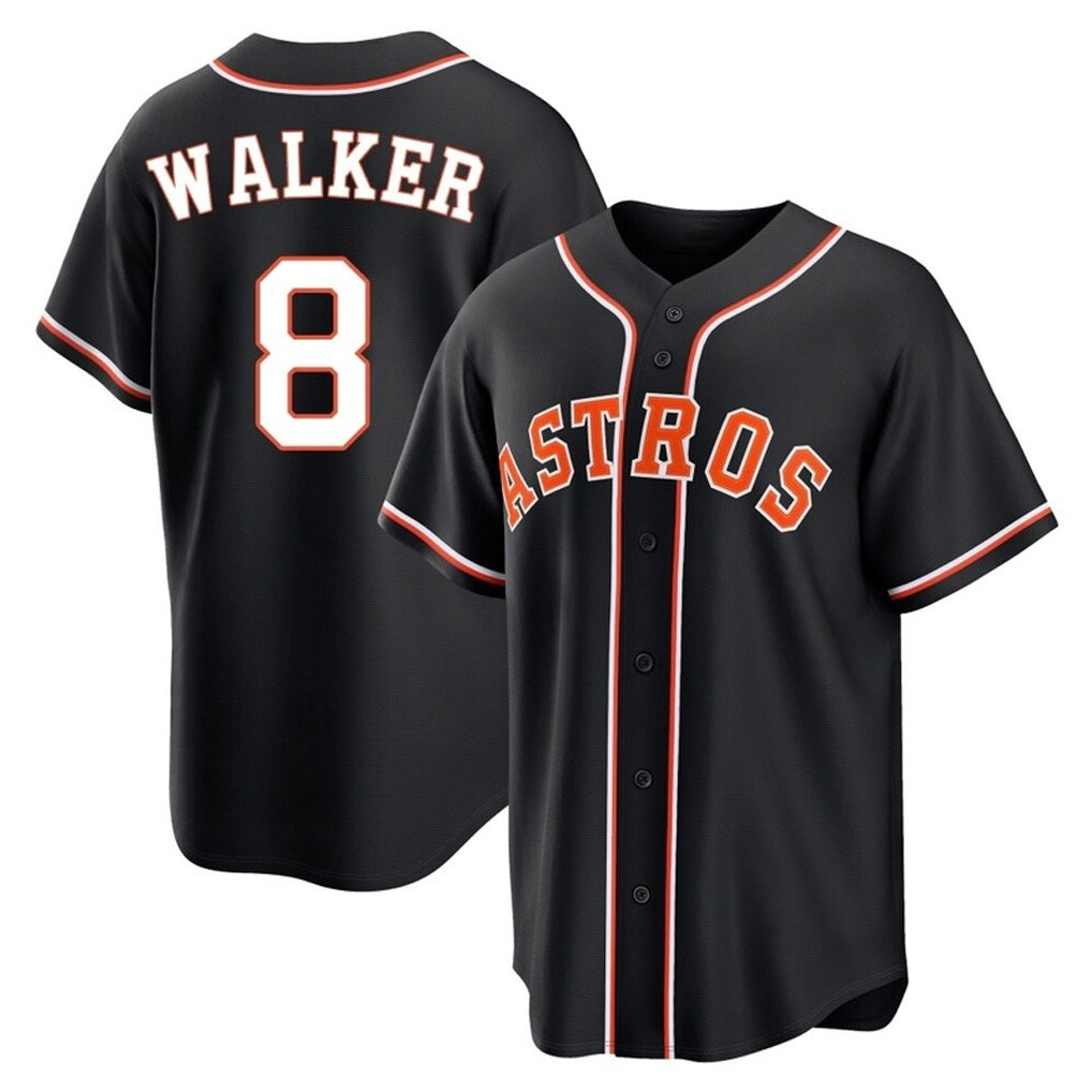 Houston Astros #8 Christian Walker Player Black HeidiMiller Fashion Out Home Game Stitched Jerseys