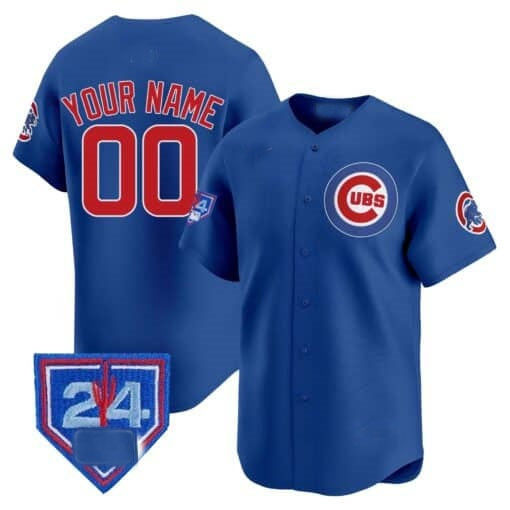 Custom Chicago Cubs 2024 Spring Training Patch Vapor Premier Limited Jersey V2 ¨C Royal HeidiMiller