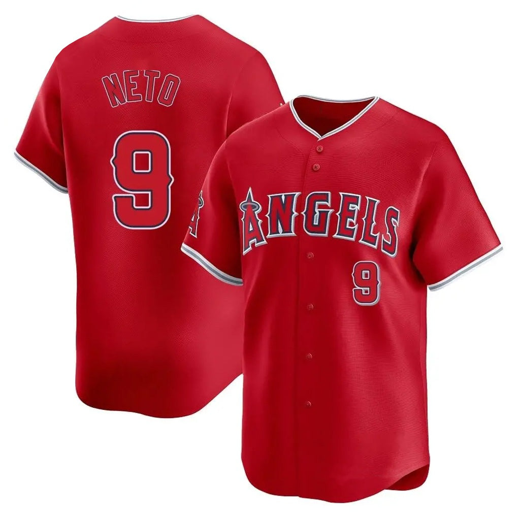 Los Angeles Angels #9 Zach Neto Player Red HeidiMiller Home Limited Stitched Jerseys