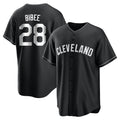 Cleveland Guardians #28 Tanner Bibee Player Black HeidiMiller Home Game Stitched Jerseys