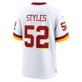 W.Commanders #52 Sonny Styles White HeidiMiller Game Super Bowl Era Jersey