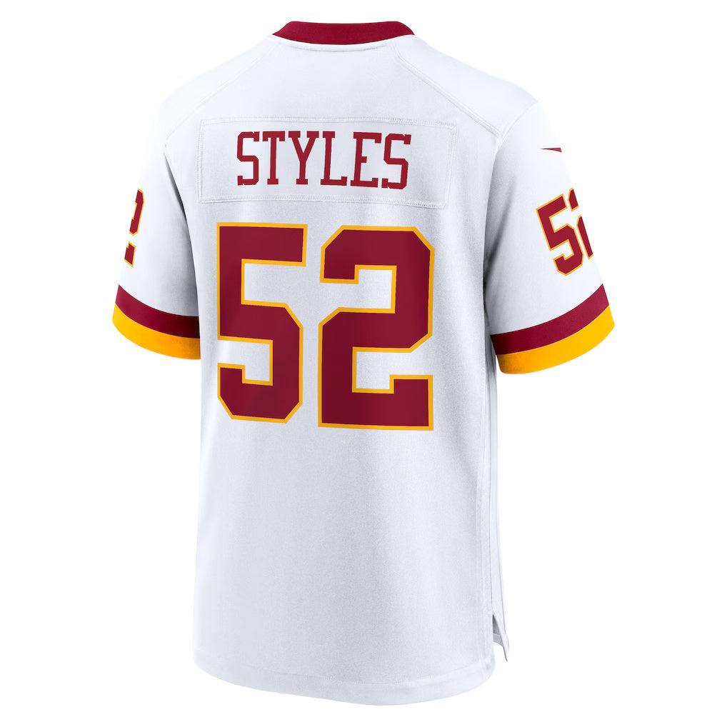 W.Commanders #52 Sonny Styles White HeidiMiller Game Super Bowl Era Jersey