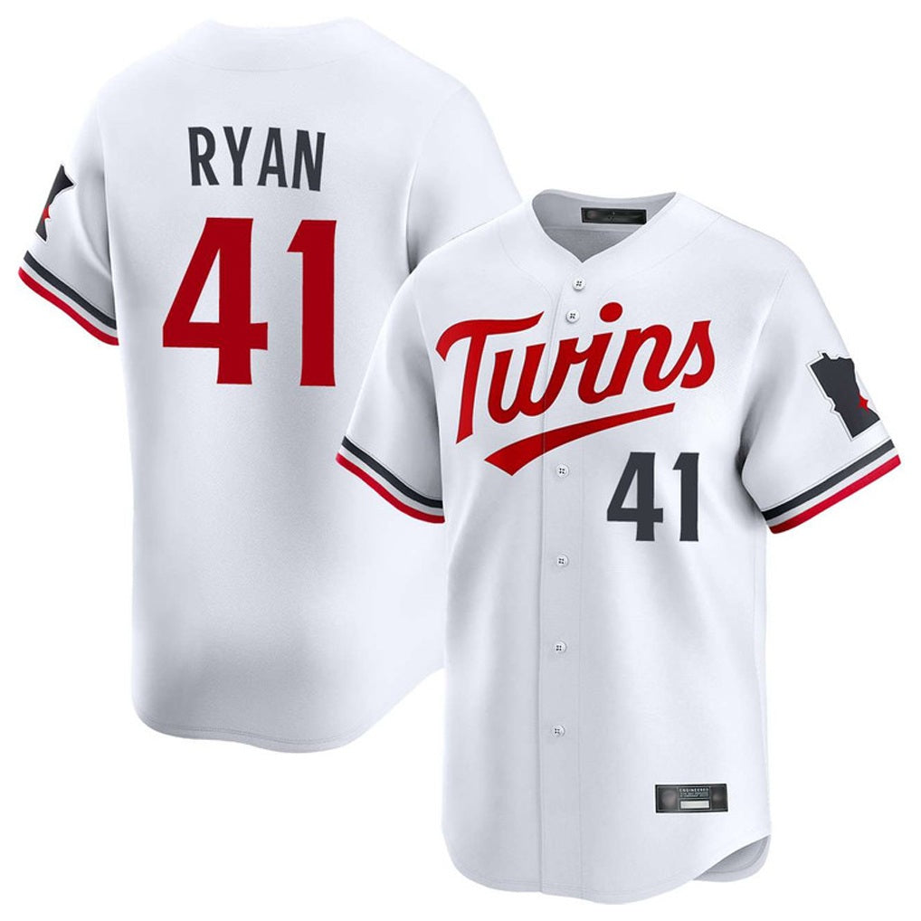 Minnesota Twins #41 Joe Ryan Player White HeidiMiller Home Limited Stitched Jerseys