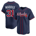 Atlanta Braves #31 Greg Maddux Player Navy HeidiMiller Limited Home Game Stitched Jerseys