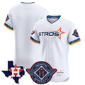 Houston Astros Blank Player White HeidiMiller City Connect Texas Patch Vapor Premier Limited Elite Home Stitched Jerseys