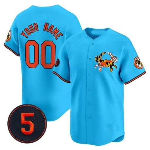Custom Baltimore Orioles Robinson Patch Vapor Premier Limited Jersey V3 ¨C Blue HeidiMiller