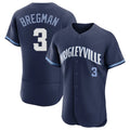 Chicago Cubs #3 Alex Bregman Player Navy HeidiMiller City Connect Limited Elite Home Stitched Jerseys