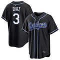 Los Angeles Dodgers #3 Edwin D¨ªaz Player Black HeidiMiller Carbon Limited Home Stitched Jerseys