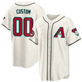 Custom Arizona Diamondbacks 2024 Cool Base Jersey ¨C Cream HeidiMiller