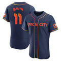 Houston Astros #11 Cam Smith Player Navy HeidiMiller City Connect Limited Elite Home Stitched Jerseys