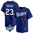 Los Angeles Dodgers #23 Kyle Tucker Player Royal HeidiMiller World Series Meet Limited Home Stitched Jerseys