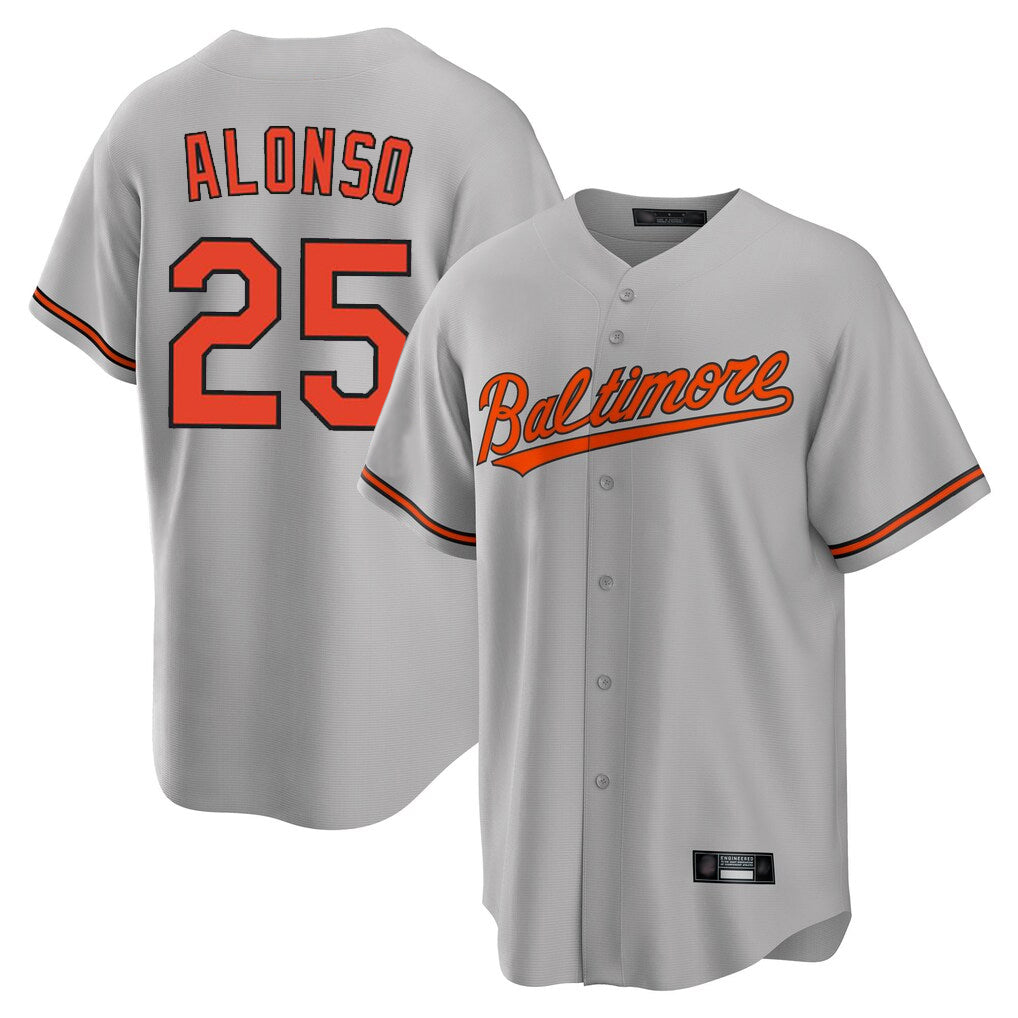 Baltimore Orioles #25 Pete Alonso Player Gray HeidiMiller Home Game Stitched Jerseys
