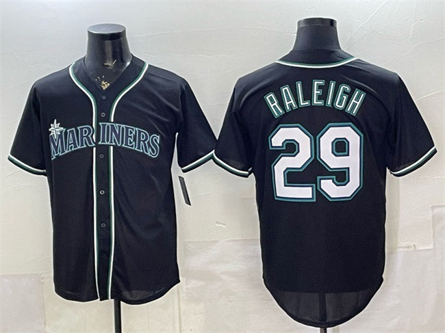 Seattle Mariners #29 Cal Raleigh 2026 Fashion Replica Black HeidiMiller Out Stitched Jersey