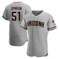 Arizona Diamondbacks #51 Randy Johnson Player Gray HeidiMiller Road Limited Elite Home Game Stitched Jerseys