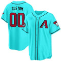 Custom Arizona Diamondbacks 2024 Cool Base Jersey V2 ¨C Teal HeidiMiller