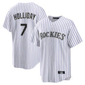 Colorado Rockies #7 Matt Holliday Player White HeidiMiller Game Home Stitched Jerseys