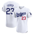 Los Angeles Dodgers #23 Kyle Tucker Player White HeidiMiller Limited Elite Home Stitched Jerseys