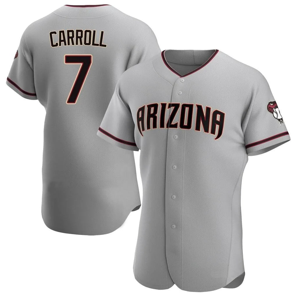 Arizona Diamondbacks #7 Corbin Carroll Player Gray HeidiMiller Road Limited Elite Home Game Stitched Jerseys