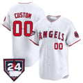 Custom Los Angeles Angels 2024 Spring Training Patch Vapor Premier Limited Jersey ¨C White Red HeidiMiller