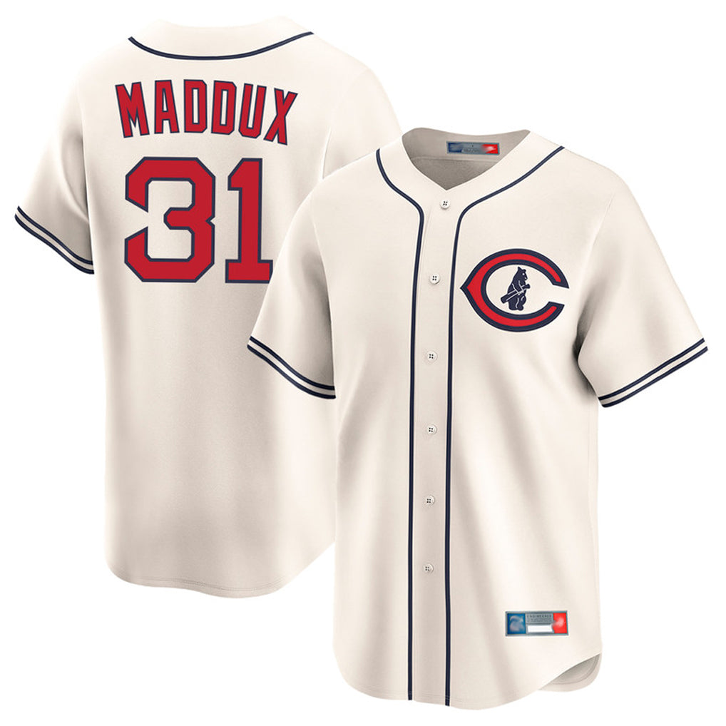 Chicago Cubs #31 Greg Maddux Player Cream HeidiMiller Field of Dreams Limited Home Game Stitched Jerseys