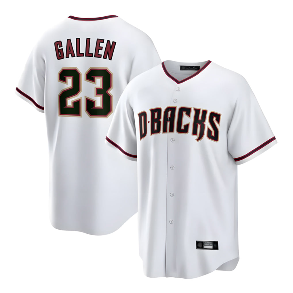 Arizona Diamondbacks #23 Zac Gallen Player White HeidiMiller Home Game Stitched Jerseys