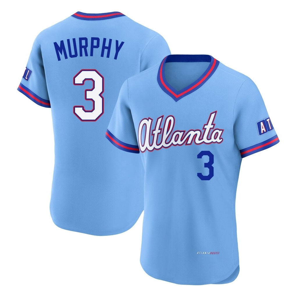 Atlanta Braves #3 Dale Murphy Player Powder Blue HeidiMiller 2026 City Connect T-shirt Limited Elite Home Game Stitched Jerseys