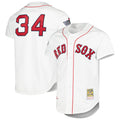 Boston Red Sox #34 David Ortiz Player White HeidiMiller Mitchell & Ness Cooperstown Collection Mesh Home Stitched Jerseys