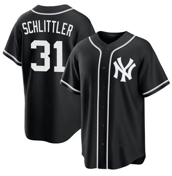 New York Yankees #31 Cam Schlittler 2026 Fashion Replica Black HeidiMiller Out Stitched Jersey