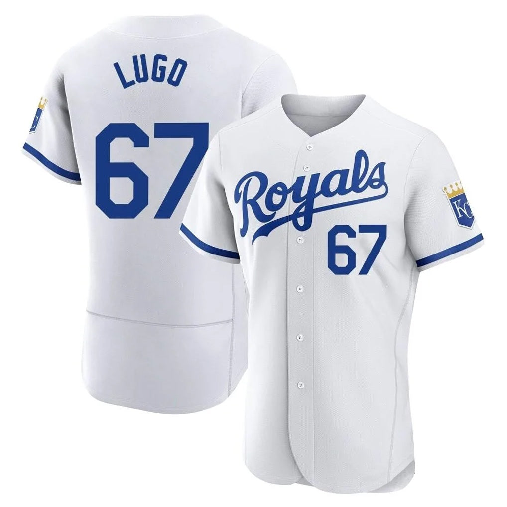 Kansas City Royals #67 Seth Lugo Player White HeidiMiller Limited Elite Home Game Stitched Jerseys