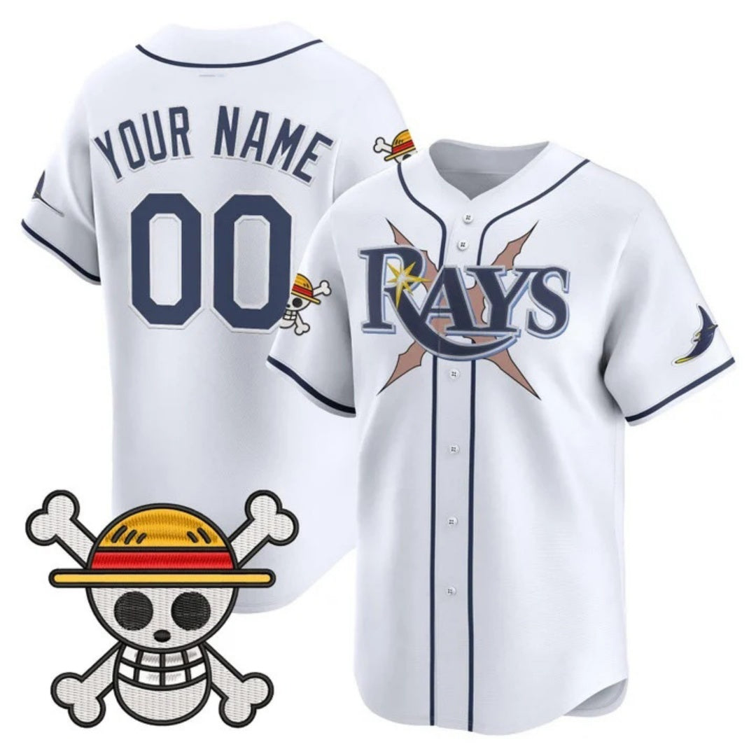 Custom Tampa Bay Rays x One Piece White HeidiMiller Vapor Premier Limited Jersey - Stitched