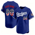 Custom Los Angeles Dodgers Royal HeidiMiller USA 250 Fourth of July Limited Stitched Jersey
