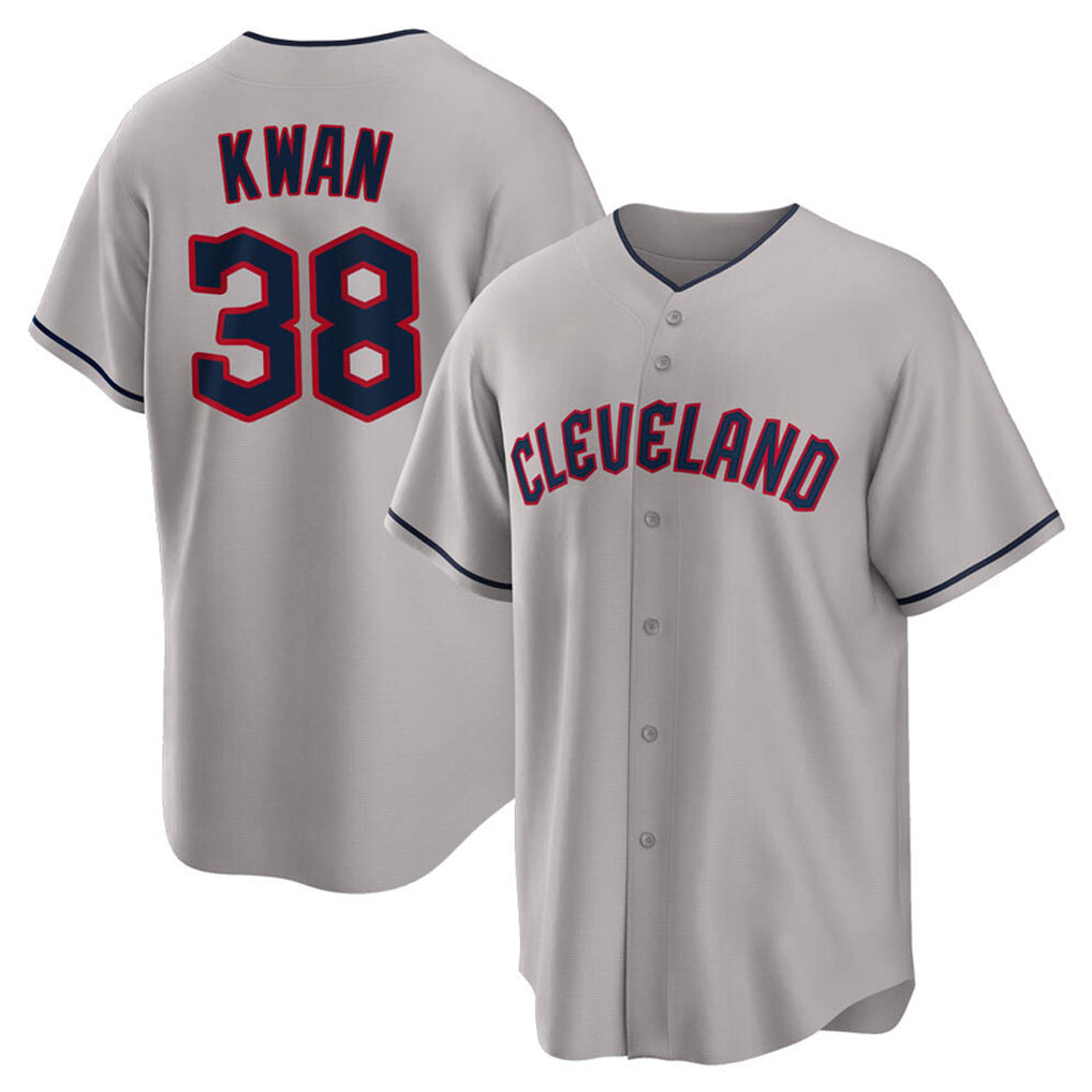 Cleveland Guardians #38 Steven Kwan Player Gray HeidiMiller Game Home Stitched Jerseys